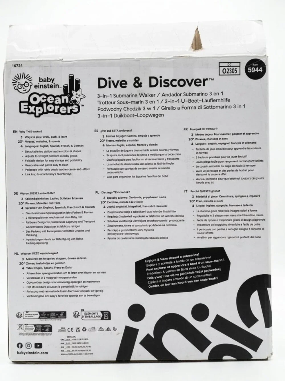 Baby Einstein Dive & Discover Walker 6-24m